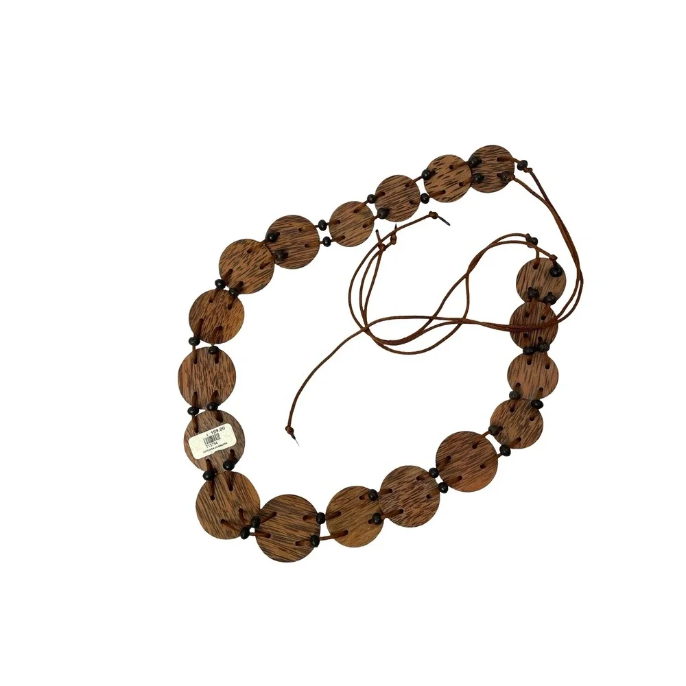 Coconut concho discs belt brown boho western artsy